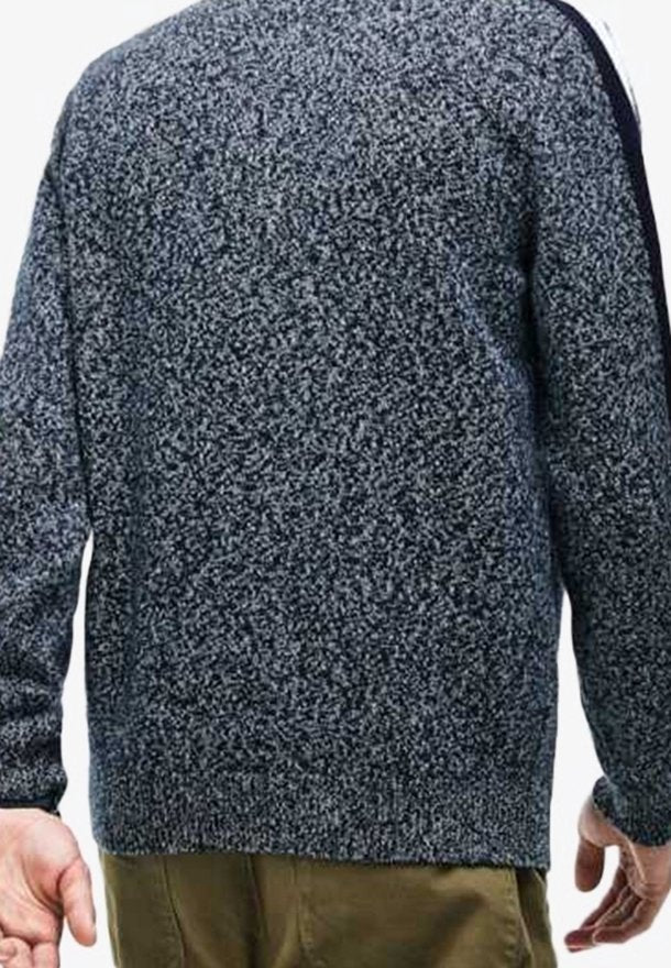 Lacoste Grey Wool Jumper - Comfortable Crew Neck Knitwear