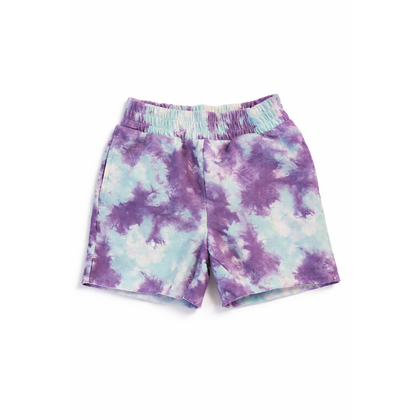 Art Class Girls Shorts - Blue Purple Tie Dye