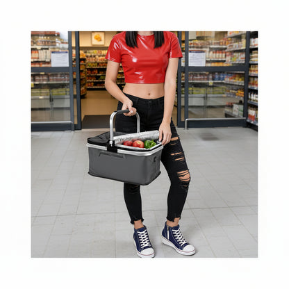 TopMove Foldable Insulated Shopping Basket
