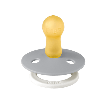 BIBS Colour Glow 2-Pack: Sage & Cloud Orthodontic Natural Rubber Pacifiers