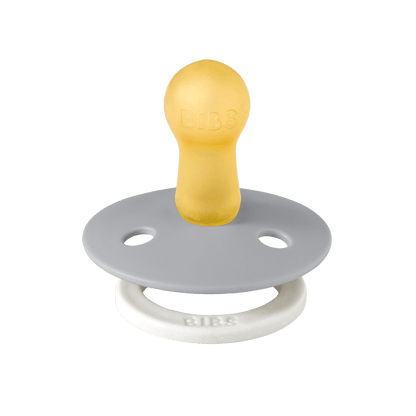 BIBS Colour Glow 2-Pack: Sage & Cloud Orthodontic Natural Rubber Pacifiers