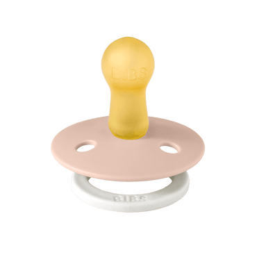 BIBS Colour Glow-in-the-Dark Pacifiers 2-Pack: Blush and Vanilla Soothers