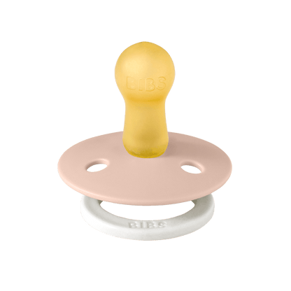 BIBS Colour Glow-in-the-Dark Pacifiers 2-Pack: Blush and Vanilla Soothers