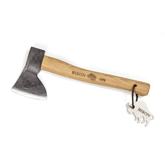 Lightweight Portable Hunting Hatchet with Hand-Forged Blade and Hickory Wood Handle