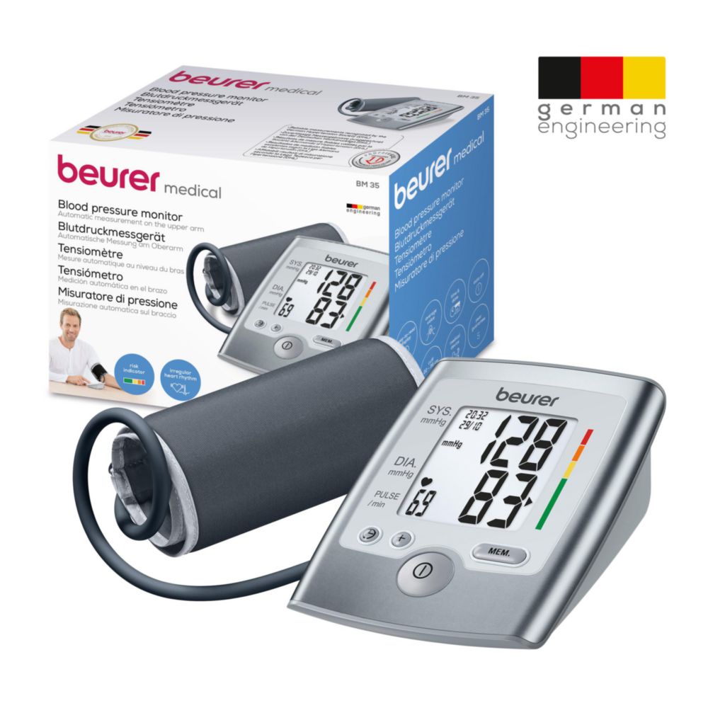 Beurer BM 35 Automatic Upper Arm Blood Pressure Monitor, Arrhythmia & Risk Detection