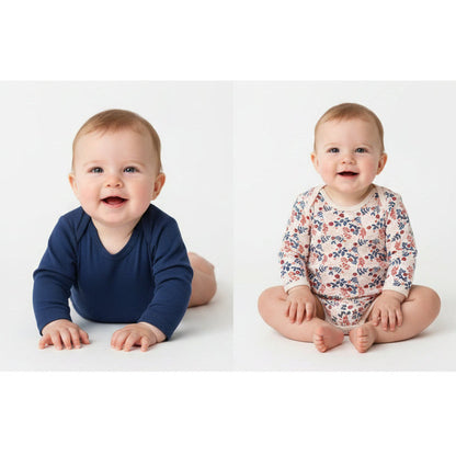 Lupilu Baby Long Sleeve Bodysuit 2-Pack
