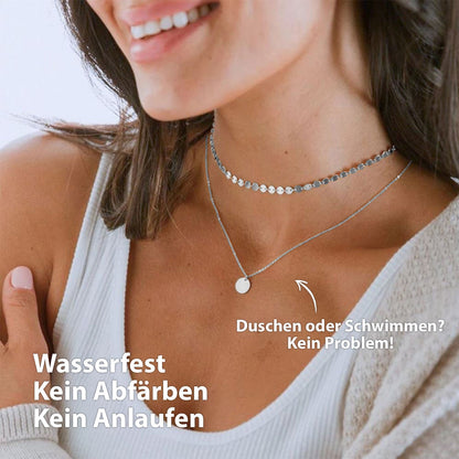 Silver Boho Necklace Set with Stainless Steel Chain