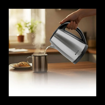 Premium 2.0L Silver 304 Stainless Steel Electric Kettle with LED Illumination