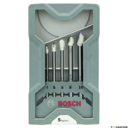 Bosch CYL-9 Ceramic Tile Drill Bit Set, 5-Piece, 4-10mm, Carbide, Precision
