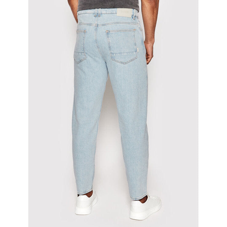 Men's BOSS Tatum 50473424 Blue Tapered Fit Jeans for Modern Style