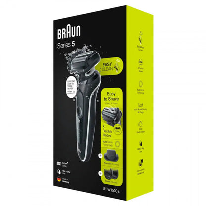 Braun Series 5 51-W1500s Wet & Dry Electric Foil Shaver with Precision Trimmer