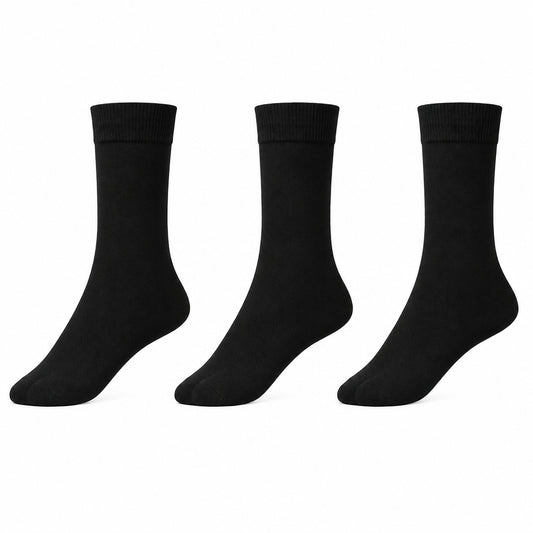 Black Crew Socks – 3 Pair Pack