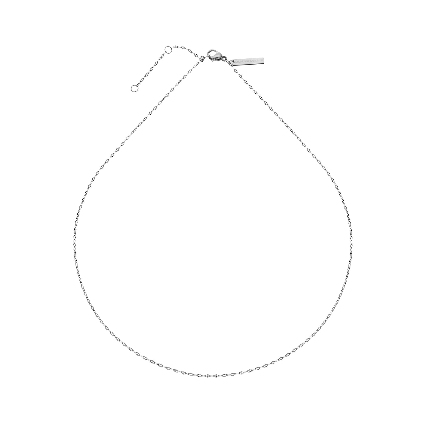 Liebeskind Berlin Sleek Black Stainless Steel Necklace - Adjustable 45cm Lobster Clasp
