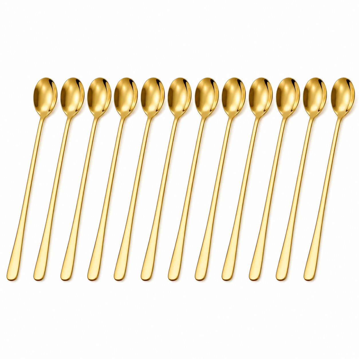 Stainless Steel  Handle Coffee Spoons Gold