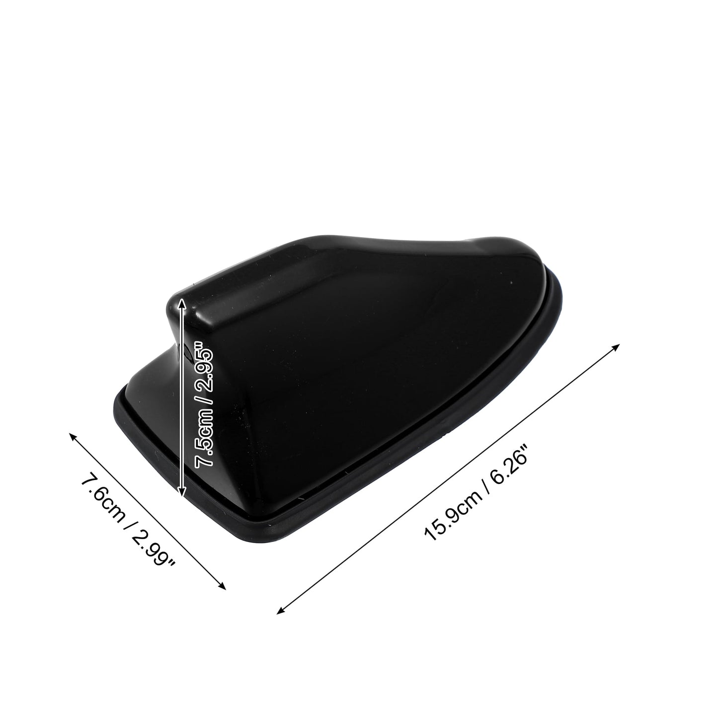 Unique Bargains Decorative Shark Fin Car Roof Antenna Black