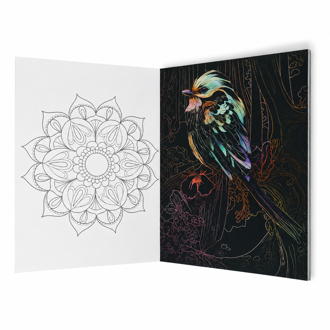 Crelando Magical Scratch Book Mandala 12 Sheets