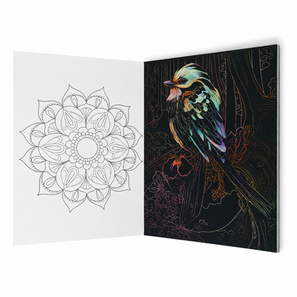 Crelando Magical Scratch Book Mandala 12 Sheets