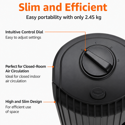 Amazon Basics Oscillating Tower Fan - 3 Speeds
