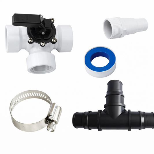 STEINBACH 5‑Piece PVC/Metal Bypass Set for Pool Water Flow