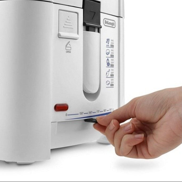 DeLonghi F13205 Electric Deep Fryer 1.2 L 0.7 kg Adjustable Thermostat White