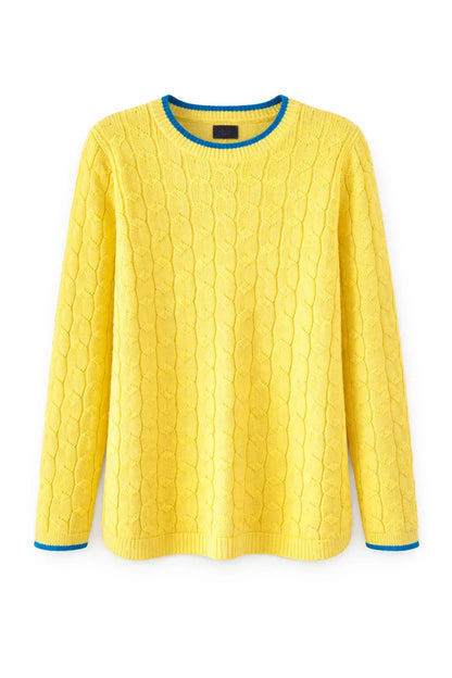 Lands' End Women's Petite Cotton Cable Knit Drifter Jumper - Gomix Brands Outlet