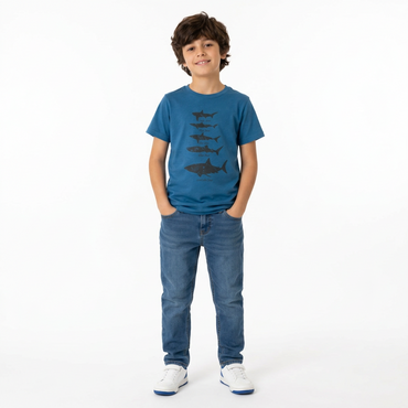 Pepperts Boys' Shark World Short-Sleeve T-Shirt