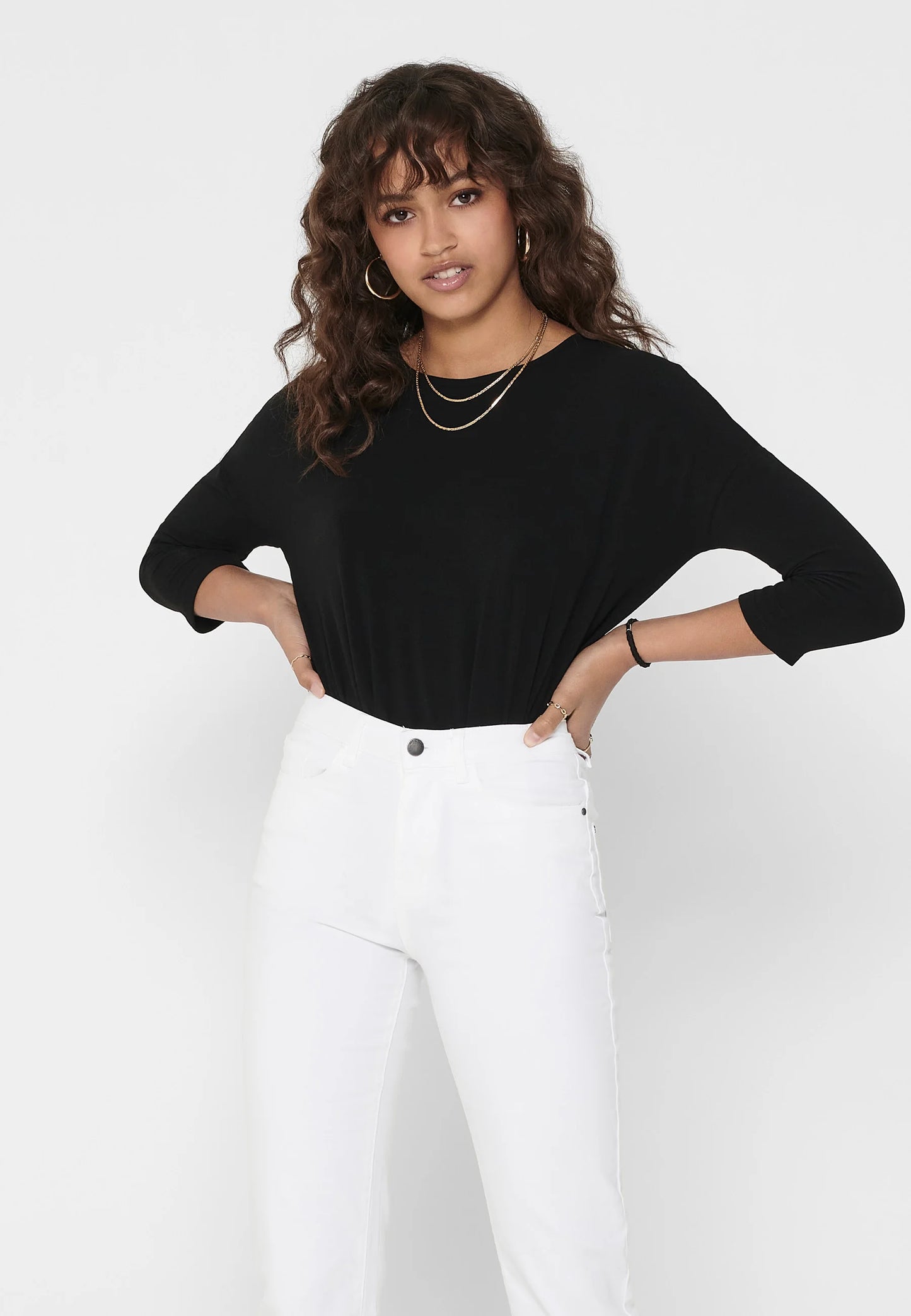 ONLY Women's Glamour JRS NOOS Black Long Sleeve Top - Soft & Versatile