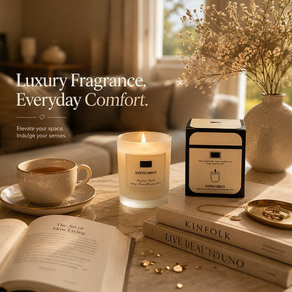 Scented Candle Soy Wax Glass Jar Scented Candle 140g