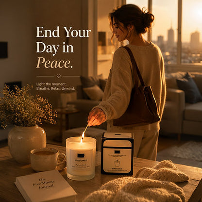 Scented Candle Soy Wax Glass Jar Scented Candle 140g