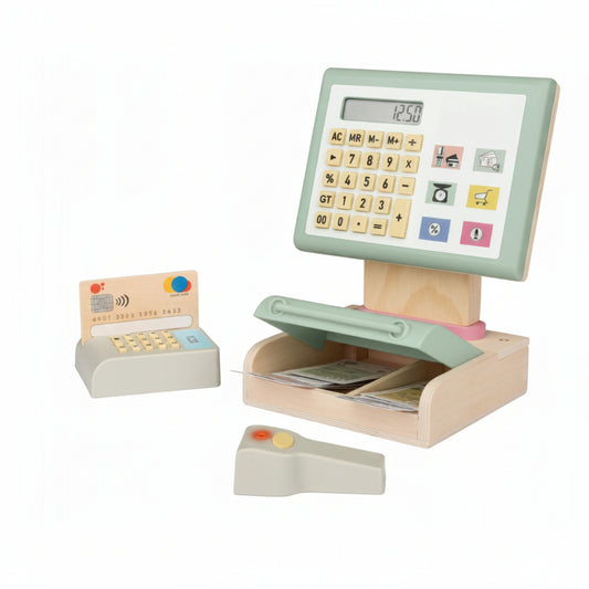 Playtive Premium Wooden Cash Register For Kids
