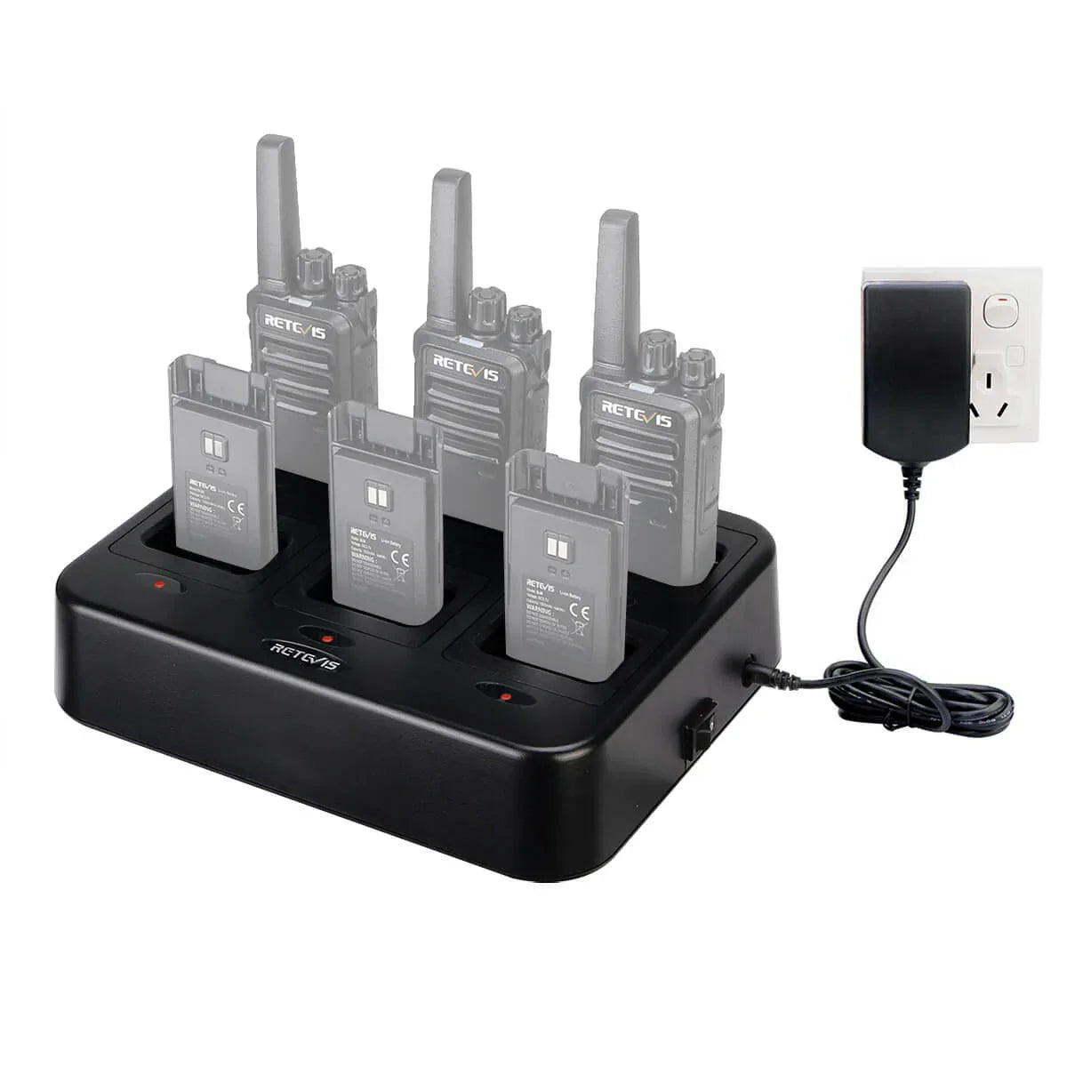 Retevis RTC68 Six-Way Multi-Unit Charger for RT68 RT668 Radios - Gomix Brands Outlet