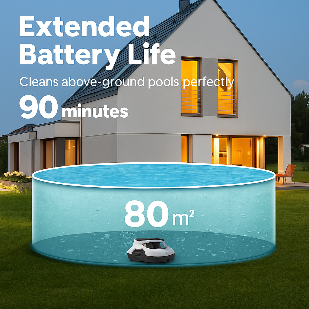 Aiper Scuba SE White Cordless Robotic Pool Cleaner: Efficient Hydrodynamic Design, Auto-Parking