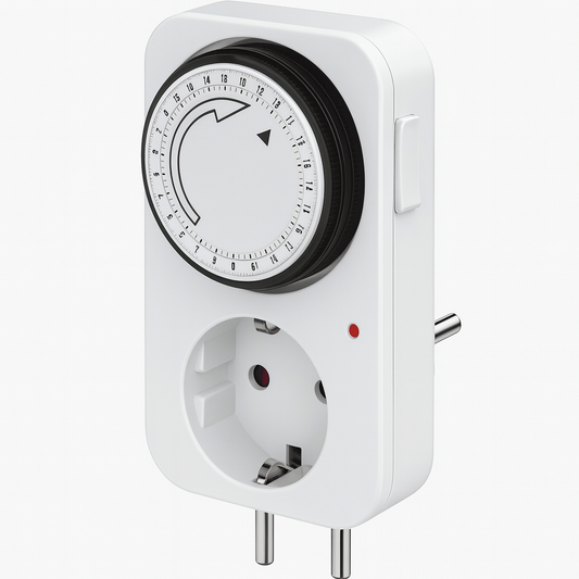 MicroConnect GRUTIMER 24-Hour Analog Plug-in Timer with Clear LED Control