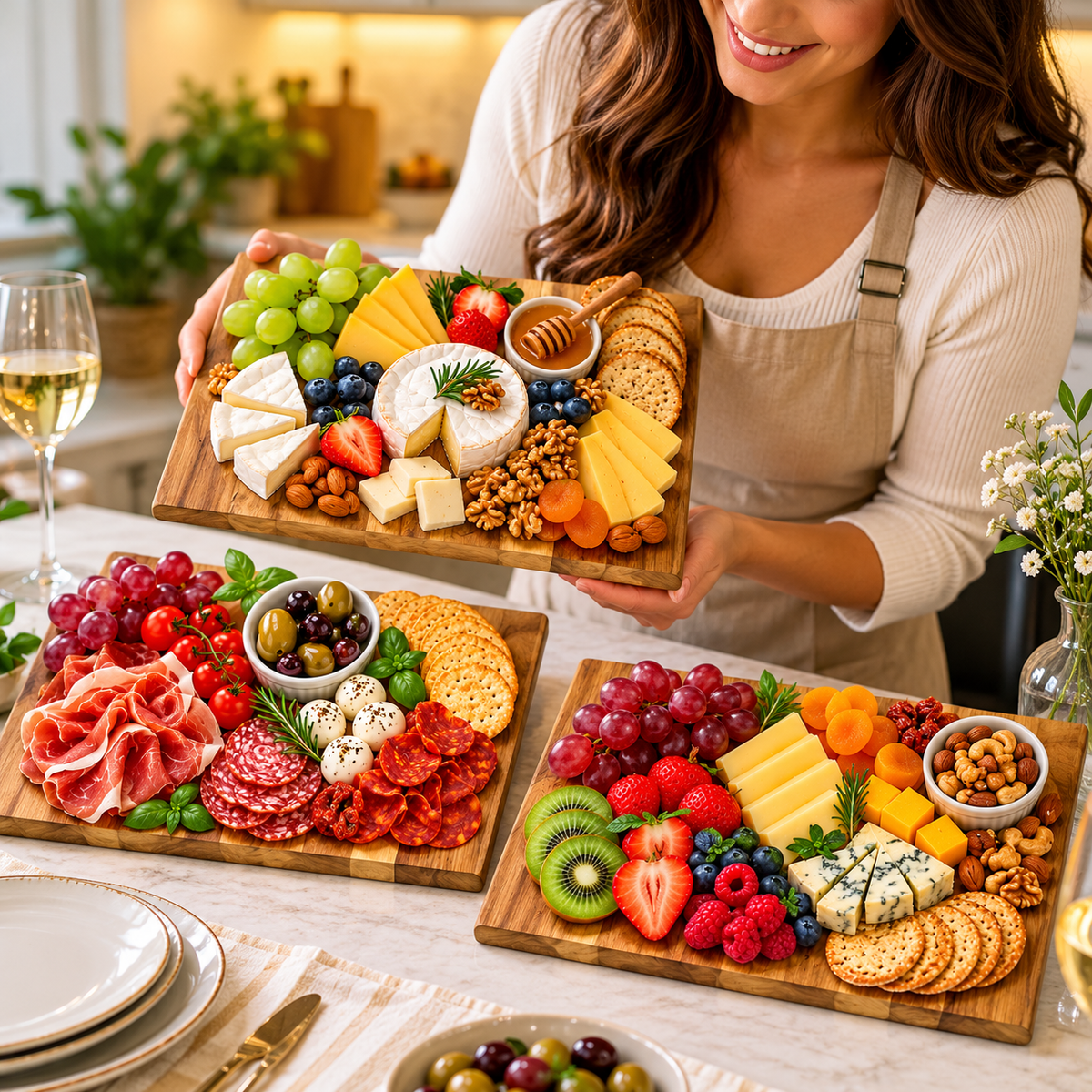 Kesper Set of 3 Acacia Wood Dining Boards
