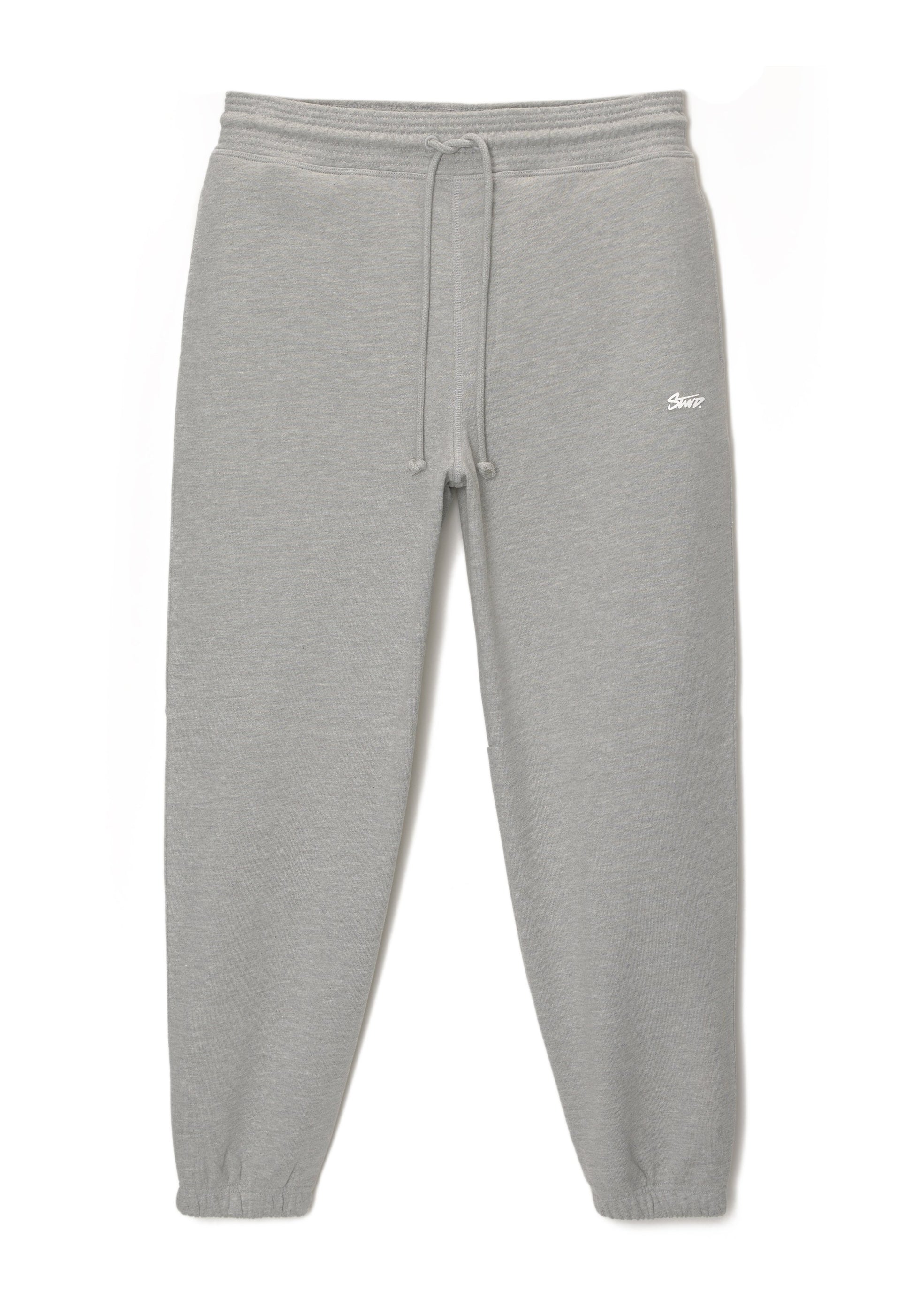 Pull&Bear Men's Light Grey Fleece Sweatpants - Comfortable Tapered Fit Joggers