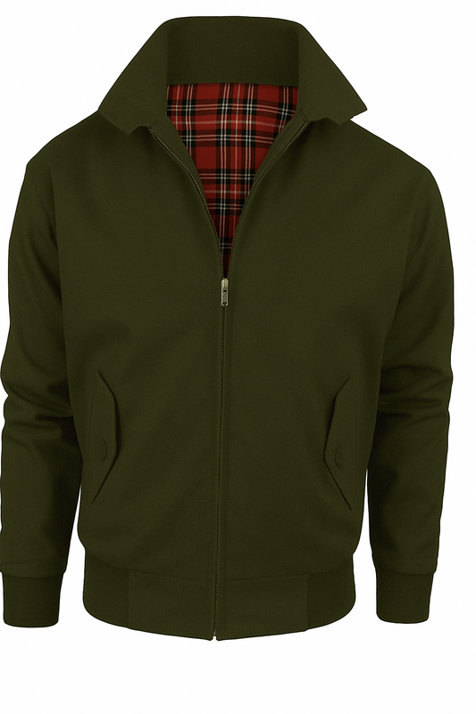 Men's Classic Retro 1970s Harrington Bomber Jacket - Mod Scooter Style Coat
