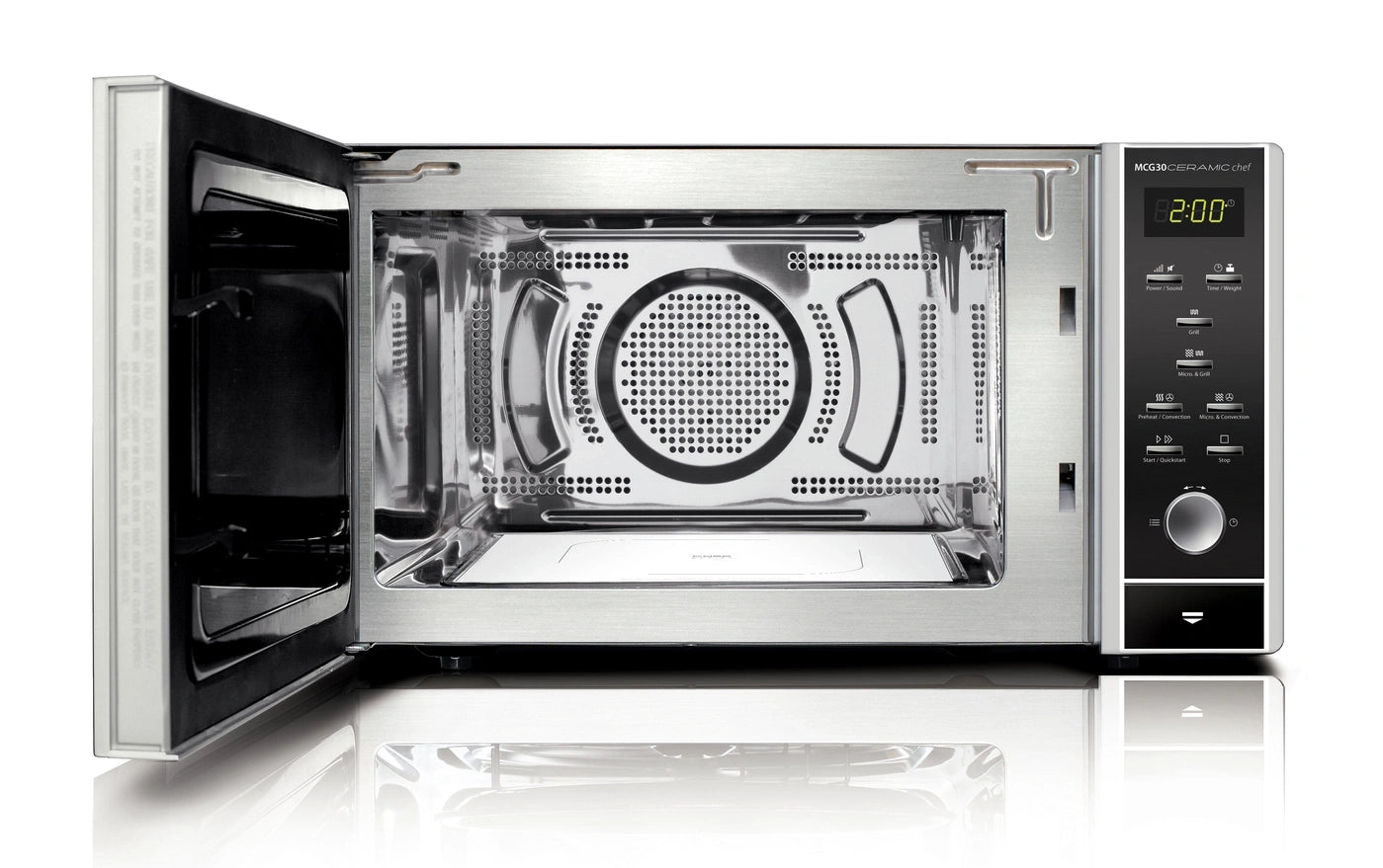 CASO Design MCG 30 Ceramic Chef Microwave with Grill and Convection 900W 30L Stainless Steel