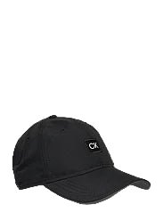 Calvin Klein Golf microfibre baseball cap in black with adjustable strap on white background