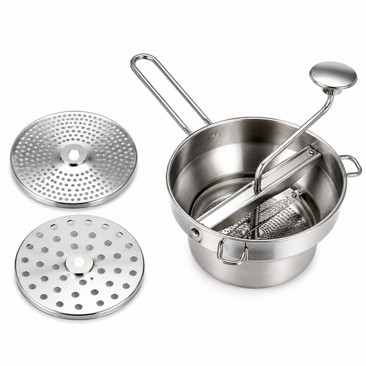 LIVARNO home Stainless Steel Food Mill 32.8 x 21.5 x 7.9 cm