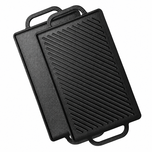 GFTIME Pre-Seasoned Cast Iron Reversible Griddle Plate