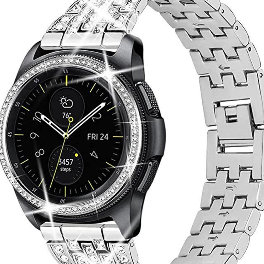 Silver Square Metal Watch Band Adjustable 200mm