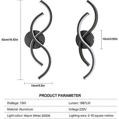 Modern LED Wall Sconce Light 15W 1687LM 42cm 3000K
