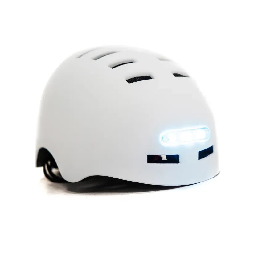 Busbi Adult Scooter Helmet: Lightweight, White, Medium Size, Enhanced Safety, Comfortable Fit - Gomix Brands Outlet