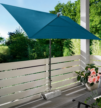 Livarno Home Rectangular Parasol 210x140cm UV80 Steel