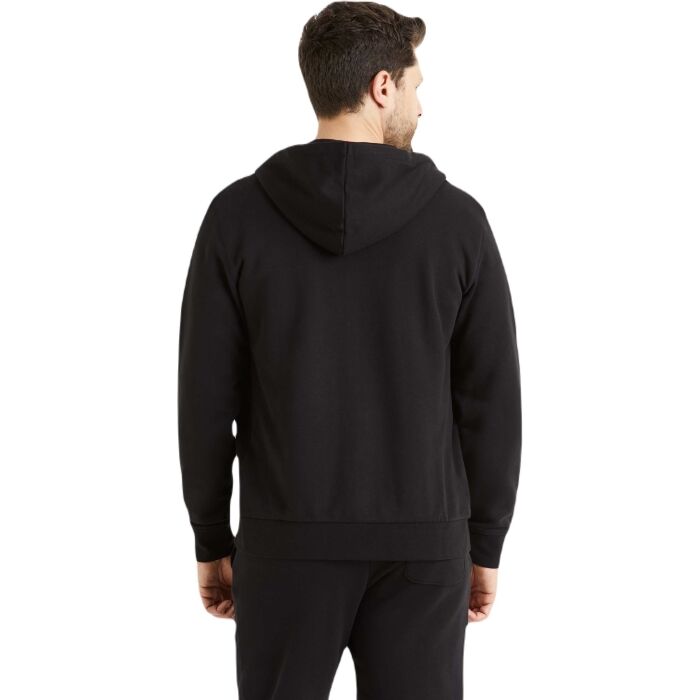 CELIO FETHREE Men's Full-Zip Cotton Hoodie Sweatshirt with Kangaroo Pocket, Black