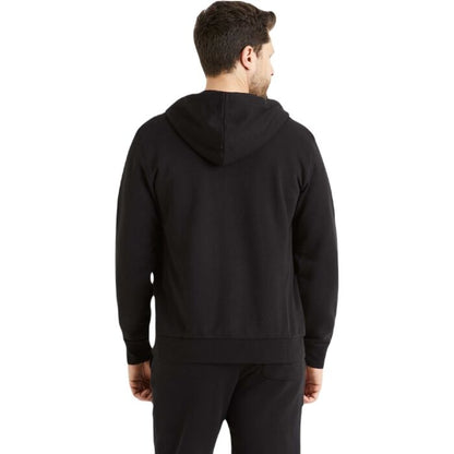 CELIO FETHREE Men's Full-Zip Cotton Hoodie Sweatshirt with Kangaroo Pocket, Black