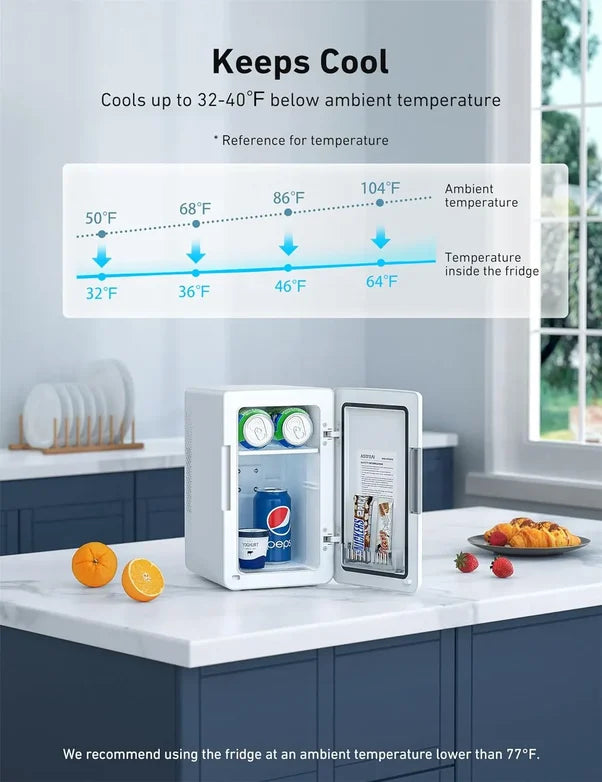 AstroAI Mini Fridge 2.0 Gen - 6 Liter