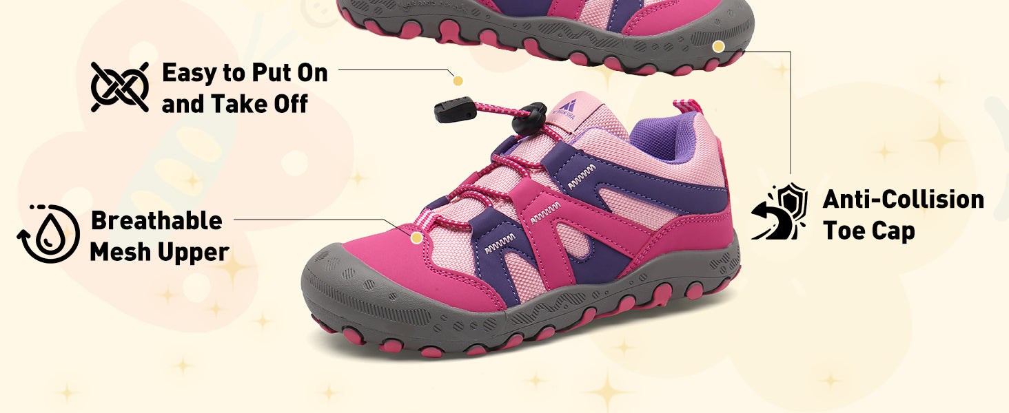 Mishansha Kids Water-Resistant Anti-Collision Hiking Boots for Active Toddlers