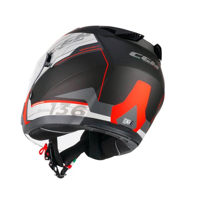CGM 136S DNA Apache Jet Helmet - ECE 22.06, Matt Black/White/Red