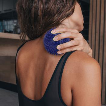 Knobbed massage balls (set of 2) – spiky massage balls for foot reflexology & neck massage – stress relief & muscle relaxation